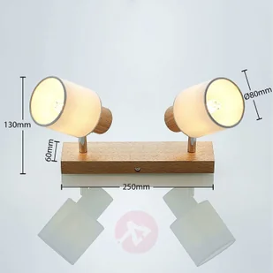 Lindby Lindby Wanessa spot sufitowy, 2-punktowy - Lampy sufitowe - miniaturka - grafika 3