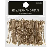 Pozostałe akcesoria fryzjerskie - American Dream Pack of 100 X spinki do włosów  blond  faliste  2 inch/5 cm długość, 1er Pack (1 X 60 G) AD/T/PIN/WAV/2/BLD/100PK - miniaturka - grafika 1