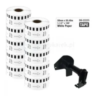 Etykiety do drukarek - Brother strefadrukarek.pl Zestaw taśm DK-22225 10 sztuk + uchwyt 38mm x 30,48m - zamiennik |OSZCZĘDZAJ DO 80% - ZADZWOŃ! 730811399 PROMOCJA! SET-10-BU-DK-22225 - miniaturka - grafika 1