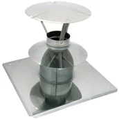 Kominy i akcesoria - Spiroflex Wywiewka z płytą dachową 60/100 mm biała SX-TDNV60/100WPD - miniaturka - grafika 1