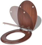 Deski sedesowe - vidaXL vidaXL Deska klozetowa, WC, prosty design, drewno, ciche zamykanie, płyta MDF - miniaturka - grafika 1
