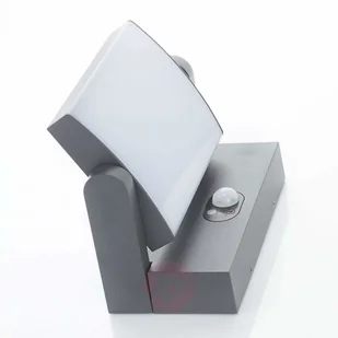 Lampenwelt com Solarny kinkiet zewnętrzny LED Sherin z czujnikiem - Lampy ogrodowe - miniaturka - grafika 3