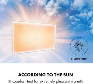 Klarstein Klarstein Wonderwall 60 Promiennik podczerwieni 60 x 100 cm 600 W timer tygodniowy IP24 kolor biały ACO14-Wonderwal-600 - Ogrzewanie przenośne - miniaturka - grafika 3