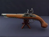 Repliki - broń - Denix SA REPLIKA PIRACKI PISTOLET NA STOJAKU MODEL 1129G+800 1129G+800 - miniaturka - grafika 1