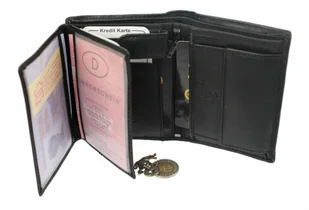 BAG Street Portfel Męski Skórzany Skóra Naturalna Duży Pionowy Bez Zapięcia Zapinka Wewnątrz Dwa Skrzydełka Pionowy Suwak 991 C - Portfele - miniaturka - grafika 4