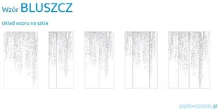 Radaway Grawer na szkle dla kabin wzór Bluszcz - Akcesoria do armatury i ceramiki - miniaturka - grafika 2