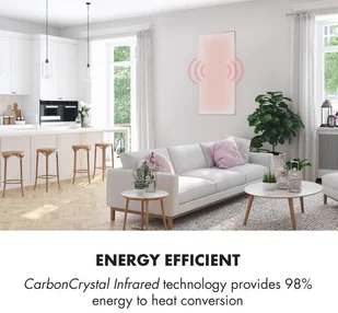 Klarstein Klarstein Wonderwall Air 72, infraczerwony grzejnik, 120 x 60 cm, 720 W, naścienny montaż, pilot sterowania, biały ACO10-WonderW.72 - Ogrzewanie przenośne - miniaturka - grafika 2
