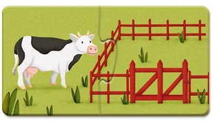 Janod Dwuczęściowe puzzle Zwierzęta i ich domki 20 elementów, - Klocki - miniaturka - grafika 3