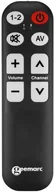 Piloty - Geemarc Uniwersalny pilot TV dla seniora Geemarc TV5 TV-5_BLK - miniaturka - grafika 1