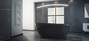 Besco Wanna wolnostojąca Goya XS Black 142x62 cm + - Wanny - miniaturka - grafika 2