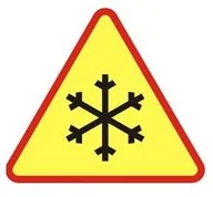 Wyposażenie miejsc publicznych - Znak ostrzegawczy A-32 Oszronienie jezdni - miniaturka - grafika 1