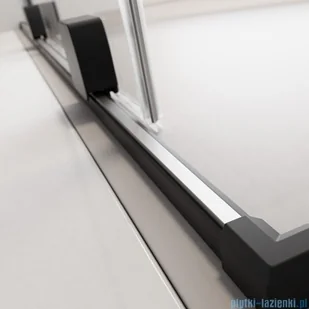 Radaway Furo Black KDJ RH kabina 90x75cm lewa szkło przejrzyste 10104442-54-01LU/10110460-01-01/10113075-01-01 - Kabiny prysznicowe - miniaturka - grafika 4