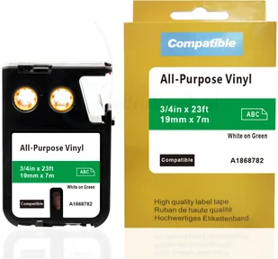 DYMO RHINO strefadrukarek.pl Taśma do XTL winylowa 1868782 zielona biały nadruk 19mm x 7m - zamiennik | OSZCZĘDZAJ DO 80% - ZADZWOŃ! PROMOCJA! XTL-1868782 - Dodatki do drukarek i skanerów - miniaturka - grafika 3