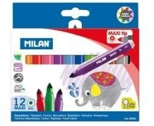 MILAN Flamastry Maxi 12 szt w kartonowym opakowaniu - Flamastry - miniaturka - grafika 4