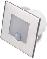 Oprawy, klosze i abażury - Dpm Lampa schodowa LED DPM 1,2 W 4000 K IP20 kwadratowa z czujnikiem ruchu stal nierdzewna YCB177S-PIR - miniaturka - grafika 1