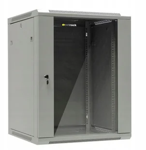NetRack Szafa wisząca 19" 15U/600x600mm drzwi szklane otwierane boki szary 019-150-66-021 - Szafy rack - miniaturka - grafika 2