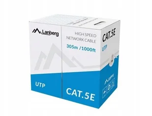 LANBERG KABEL UTP KAT5E 305M DRUT CCA NIEBIESKI - Kable miedziane - miniaturka - grafika 3