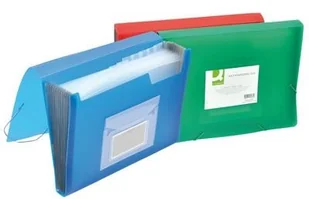 Q-Connect Teczka harm. z gumką , PP, A4, transparentna niebieska KF16598 - Teczki i skoroszyty - miniaturka - grafika 3