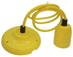 v-tac Oprawka Porcelanowa z Przewodem Żółta V-TAC VT-7998 - Oprawy, klosze i abażury - miniaturka - grafika 2