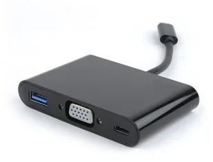 Gembird Adapter USB Typ-C do VGA 3w1 ładowanie czarny KKGGKPBU0110 - Adaptery i przejściówki - miniaturka - grafika 4