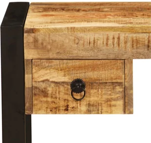 vidaXL Biurko z 2 szufladami, 110x50x77 cm, lite drewno mango - Biurka - miniaturka - grafika 4