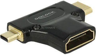 Delock Adapter HDMI-A(F)->HDMI -C+HDMI-D(M)Ethernet (65666) - Złącza, przejściówki, adaptery - miniaturka - grafika 3