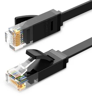 Ugreen Płaski kabel sieciowy UGREEN Ethernet RJ45 Cat.6 UTP 0,5m czarny 50172 - Kable miedziane - miniaturka - grafika 2