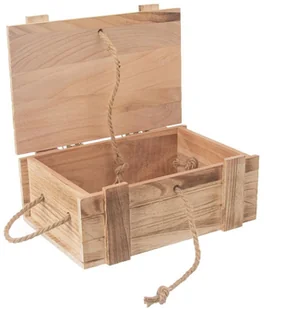 Orion SKRZYNIA DREWNIANA Z POKRYWĄ 30X21X12CM 731039 - Pudła i pojemniki do przechowywania - miniaturka - grafika 4