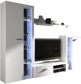 Meblościanki - Meblościanka do salonu Rumba L zestaw Mebli + Led - miniaturka - grafika 1