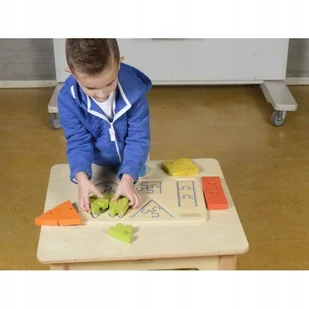 Masterkidz Drewniane Puzzle Dla Dzieci Nauka Kształtów Figury Geometryczne Masterkidz ME03737 - Zabawki interaktywne dla dzieci - miniaturka - grafika 6