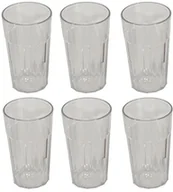 Szklanki - Viva Haushaltswaren 6 wysokich przezroczystych szklanek, 400 ml, możliwość układania jedna na drugiej, z poliwęglanu #20043# - miniaturka - grafika 1