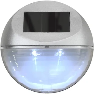 vidaXL Solarne lampy ścienne LED do ogrodu, 24 szt., okrągłe, srebrne - Lampy ogrodowe - miniaturka - grafika 6