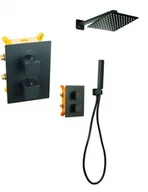 Baterie podtynkowe - STELLMAN VIVID TR2 Deszczownica Ultra Slim 40cm Black czarna TR240BL - miniaturka - grafika 1