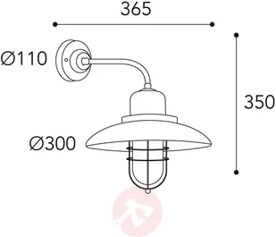 Moretti Lampa ścienna Patio Cage 3303 mosiądz antyk - Lampy ogrodowe - miniaturka - grafika 2