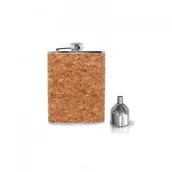 Piersiówki - Vin bouquet Piersiówka z lejkiem 237ml z wykończeniem w korku Vin Bouquet FIA 292 FIA 292 - miniaturka - grafika 1