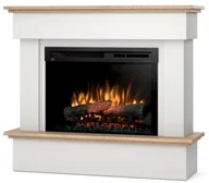 Kominki elektryczne - Warmtec Kominek elektryczny Warmtec Tormes wkład Dimplex 26" XHD Optiflame biały mat jasny dąb TORMES-26-W06 - miniaturka - grafika 1