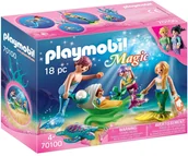 Klocki - Playmobil Magic Rodzina syrenek z wózkiem z muszli 70100 - miniaturka - grafika 1