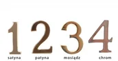 Szyldy i rozety - Cyfra samoprzylepna 4,5 cm mosiądz - miniaturka - grafika 1