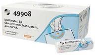 Worki na śmieci - DEISS UNIVERSAL PLUS Worki na śmieci deiss uniwersalny 49908 z banderolą z nadrukami, 60 L, 620 X 720 MM, 50 MM na rolkę, przezroczysty 49908 - miniaturka - grafika 1