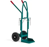 Inne urządzenia handlowo-usługowe - AJ Produkty Wózek do butli z gazem, 420x1060x260 mm, koła gumowe pełne - miniaturka - grafika 1