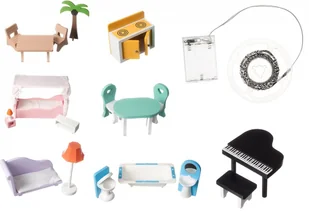 Mamabrum XXL Największy drewniany domek dla lalek 123 cm podświetlany LED taras akcesoria ogródek DOMEK W06A379 - Domki dla lalek Mamabrum XXL Największy drewniany domek dla lalek 123 cm podświetlany LED taras akcesoria ogródek DOMEK W06A379 - Domki dla lalek - miniaturka - grafika 10