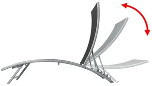 vidaXL Leżak z tkaniny textilene, czarny - Leżaki ogrodowe - miniaturka - grafika 4