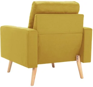 vidaXL 2-częściowy komplet wypoczynkowy, obity tkaniną, żółty - Komplety wypoczynkowe - miniaturka - grafika 7