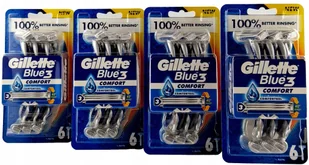 Gillette Procter & Gamble Blue3 Comfort Jednorazowa maszynka do golenia dla mężczyzn 6 sztuk - Maszynki do golenia i wkłady - miniaturka - grafika 3