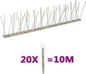 Zwalczanie i odstraszanie szkodników - vidaXL Kolce przeciw ptakom 2 rzędy stal nierdzewna 20 szt. 10 m 149130 - miniaturka - grafika 1