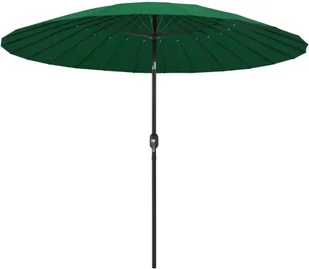 vidaXL Parasol ogrodowy na słupku aluminiowym, 270 cm, zielony vidaXL - Parasole ogrodowe - miniaturka - grafika 8