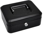 Sejfy i kasy pancerne - Unbekannt Pavo Premium kasetka na pieniądze, zamykana na zamek cylindryczny z 2 kluczami, wymiary: 20 x 16 x 9 cm, kolor: czarny 8011834 - miniaturka - grafika 1