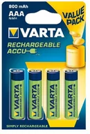 Baterie i akcesoria - Varta Basic Line akumulatorów, AAA, 800 mAh, 4 sztuki 56613101404 - miniaturka - grafika 1