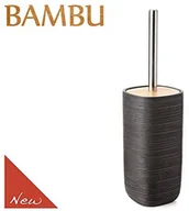 Mydelniczki i dozowniki mydła - Tatay tatay  łazienka zestaw składający się z dozownikiem mydła, kubek do mycia zębów i mydelniczka żywica poliestrowa w wysokiej jakości łączy w sobie z drewna z bambusa, bambus, ciemny szary grafitowy z M (Tatay_6350300) - miniaturka - grafika 1