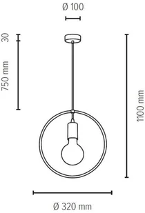 Spotlight Geometryczna LAMPA wisząca CARSTEN WOOD 1650174 metalowa OPRAWA skandynawski ZWIS okrągły czarny dąb olejowany 1650174 - Lampy sufitowe - miniaturka - grafika 3